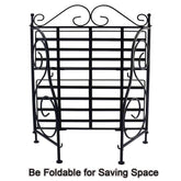 Sunnyglade Spice Rack, 2-Tier Foldable Shelf Rack Kitchen Bathroom Countertop, 2-Tier Standing Storage Organizer Spice Jars Bottle Shelf Holder Rack -Black